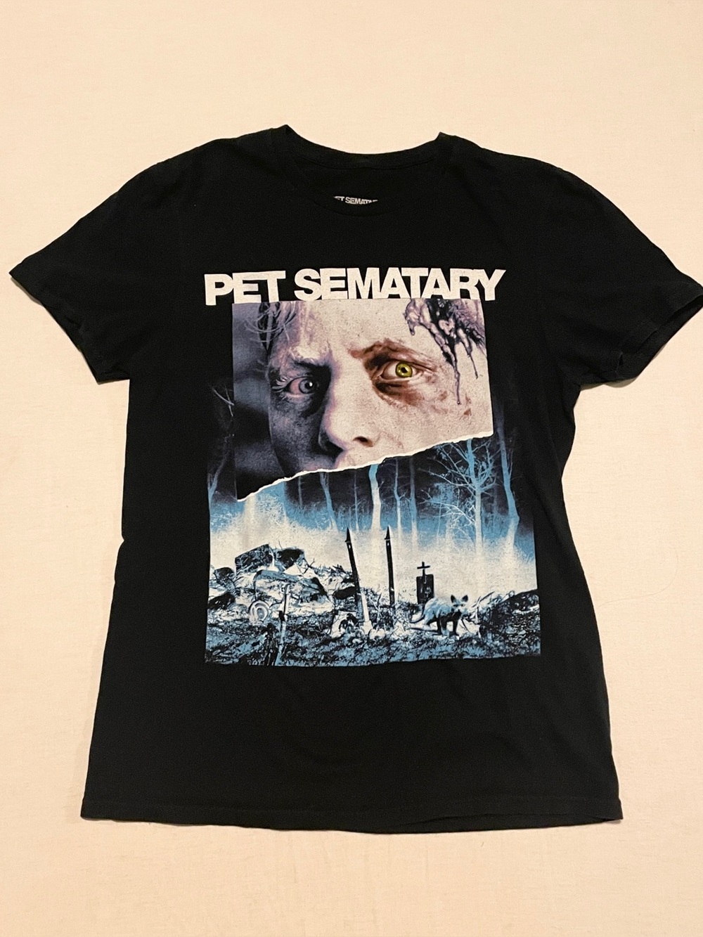 Pet Sematary Movie Graphic Tee Shirt Black Size Small